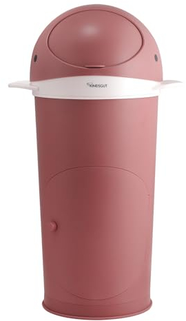 Kindsgut Poubelle à Couches Baleine Rose foncé avec Film Tubulaire, Anti-Odeur grâce au Double clapet Anti-Odeur, Nettoyage Facile, matériaux écologiques, Beau Design de Baleine