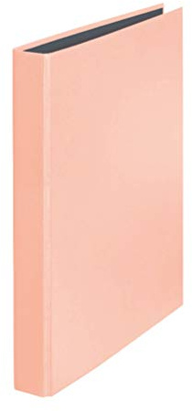 FALKEN 10x PastellColor Ringbuch 2-D-Ring-Mechanik DIN A4 Pfirsich-Orange | Made in Germany Füllhöhe 25 mm ideal für Büro und Schule