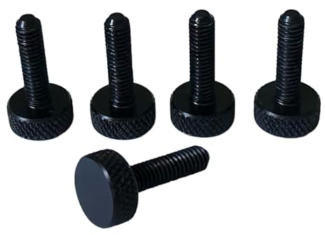 Precisiongeek – Rändelschraube M4 x 15 mm – Aluminium Schwarz – 5 Stück – CNC-gefertigt – Handverstellbar – Für Möbel, Modellbau & Maschinenbau – Made in EU