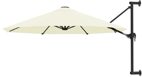 AUUIJKJF Home Items, Wand-Sonnenschirm mit Metallstange, 300 cm, Sand, Anzugmöbel, beige