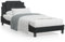 SECOLI Boxspringbett Mit Matratze Und Lattenrost - Polsterbett Komplett 100 x 200 cm - Schwarz