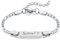 kodinsiivous Personalisiertes Baby-Namens Armband, 18 Karat vergoldete, individuelle Armbänder, Gravur Kinderarmband ID Taufarmband, Geburtstagsgeschenk für Taufe Geschenke(Silber)
