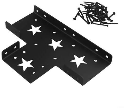 HEBEOT Soportes de esquina para pérgola, kit de pérgola de alta resistencia, soportes en T para construir estructuras de madera de pérgola de refuerzo extensible, 9.4 x 7.28 pulgadas (paquete