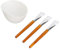 Facemask Mixing Tool Set Multifunctional Reusable Silicone Face Mask Bowl Wooden Brush Set for Oils Moisturizers