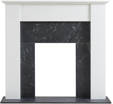 FlameKo 43’’ Mantel Surround for Verona Insert Suitable for all 16” Fireplace Inserts, Multiple Colours Available (White and Black)