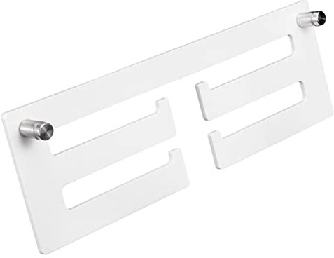Weißer Medaillenaufhänger aus Acryl mit 2 Leitblechen Zum Aufhängen an der Wand, Präsentieren Sie Ihre Medaillen Stolz und Ordentlich, 30 X 10 Cm, Heim-/Bürodekoration, Erinnern