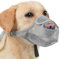 SHUOHONG Hunde Maulkorb, Nylon-Mesh, Atmungsaktiv und Bequem, Maulkorb für Große Hunde mit Verstellbaren Trägern (Grau-XXL)