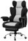 LUCKRACER Gaming Chair, Executive Office Chair Ergonomic Computer Chairs with footrest, Spring Lumbar Support, Height Adjustable 360°-Swivel Reclining PU for Home Office or Gaming,Black-Gray