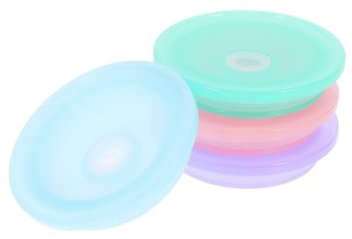 Ciieeo 4pcs Mason Jar Straw Lids for 16Oz/20Oz Glass Cups with Silicone Gasket, Easy to Clean, Versatile for Home, Travel, and Work