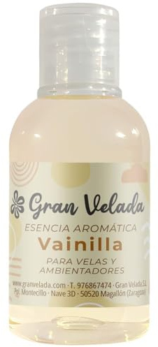 Gran Velada - Esencia de Vainilla Concentrada 1 L para Jabones, Velas, Cremas y más | Fragancia Intensa con Notas Dulces y Especiadas | Ideal para Perfumes, Ambientadores y Difusores