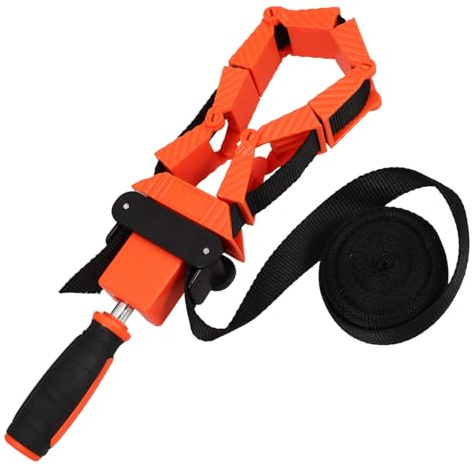 DOITOOL Adjustable Woodworking Strap Band Clamp with Ratchet Nylon Binding Tool Multifunctional Angle Clamp for Secure Grip Irregular Shapes and Woodworking Projects