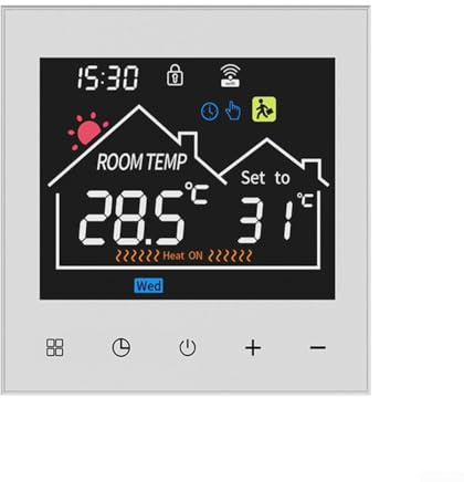 Contrôleur de chauffage WiFi intelligent, avec écran LCD, chauffage électrique 16 A ou 3 A, construction ABS pour la gestion de la température domestique (16 A – électricité)