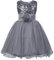 JerrisApparel Principessa Ragazza Fiore Paillettes Festa Matrimonio Vestito (6 Anni, Grigio)