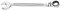 FACOM - Clé Mixte à Cliquet Métrique 22mm - 467B.22 - Système Ultra-Grip Antidérapant - Mécanisme à Cliquet Compact Réversible par Levier - Œil et Fourche Inclinés à 15° - Chrome Satiné