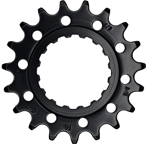 KMC Unisex-Adult KB 19 E-Bike Kettenblatt für Bosch GEN 2 Motoren, 1/2 x 1/8, CrMo Stahl, Schwarz, Einheitsgröße