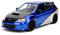 Jada Toys 99514 Fast & Furious Brian's 2012 Subaru Impreza WRX STI, Auto, Tuning-Modell im Maßstab 1:24, mit Spoiler, zu öffnende Türen, Motorhaube und Kofferraum, Freilauf, blau