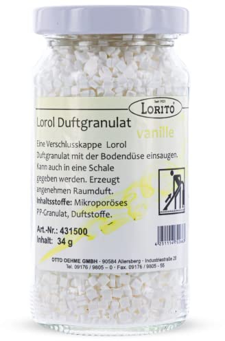 Lorito Lorol Duftgranulat für Staubsauger, Vanille, Staubsaugerduft Duftgranulat Staubsaugerdeo Raumduft, Duft für Staubsaugerbeutel