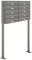 AL Briefkastensysteme 10er Briefkasten als Standbriefkasten, 10 Fach Briefkastenanlage in Aluminiumgrau RAL 9007 Postkasten modern