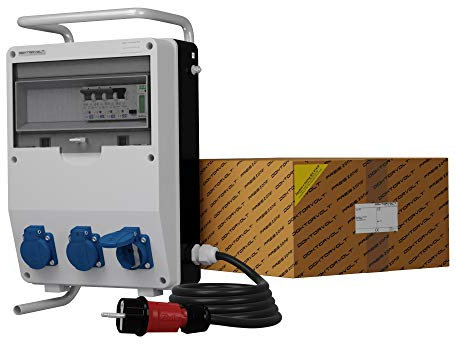 Doktorvolt Stromverteiler Baustromverteiler TD-S/FI 3x230V Stromzähler MID Kabel Gestell