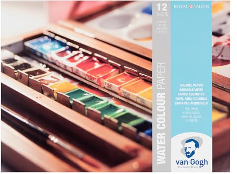 Van Gogh Aquarellpapierblock, 140lb, weißes Papier, 12 Blatt, 11,8 x 15,7