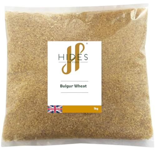 Hides Fine Foods - Bulgur Wheat 1kg - GMO Free - Suitable for Vegetarians - Soups - Casseroles - Curries - Salads - High Fibre - Good Source of Antioxidants