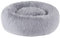 BVAGSS Hundebett Rund Katzenbett Flauschig Donut Kuscheliges Hundekissen Waschbar Ultra Weicher Plüsch Haustierbett für Kleine, Mittelgroße und Große Hunde, Katzen XH034 (Diameter:50 cm, Light Grey)