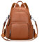 ALTOSY Sac à Dos Femme Cuir Véritable Anti-vol Mode Loisir Élégant Chic Sac porté Épaule Daypack (S81, Caramel)