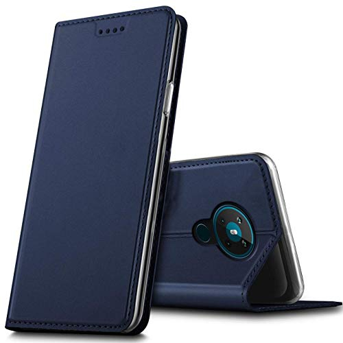 Verco Handyhülle für Nokia 5.3, Premium Handy Flip Cover für Nokia 5.3 Hülle [integr. Magnet] Book Case PU Leder Tasche, Blau