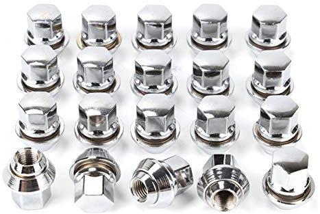 Youyijia 20PCS Alloy Wheel Nuts M12 x 1.5 Wheel Locking Nuts Taper Washer 19mm Hex Bolt Floating Captive Replacement for Ford, Fiesta, Kuga, Focus