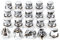 Youyijia 20PCS Alloy Wheel Nuts M12 x 1.5 Wheel Locking Nuts Taper Washer 19mm Hex Bolt Floating Captive Replacement for Ford, Fiesta, Kuga, Focus