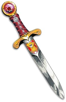 Liontouch - Mini Lion Foam Sword, Red For Kids Age 3-6 Years | 13.8 in | Medieval Pocket Dagger With Gemstone | Safe Knight Accessory For Role Play, Play Fights & Costume Adventures For Toddlers