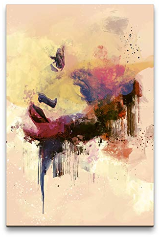 Marlene Dietrich Porträt Abstrakt Kunst Schauspielerin Filmikone 60x90cm Leinwandbild