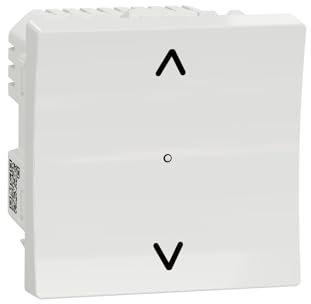 Schneider Electric NU350818W Wiser Unica - interrupteur volet-roulant - 4A - Zigbee - blanc - méca seul
