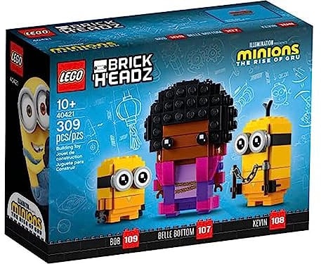 LEGO 40421 Minions Brickheadz Belle Bottom, Kevin und Bob