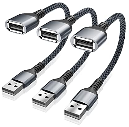 RUXELY Câble Blocage de Données USB 3 Pack, Adaptateur USB A Data Bloqueur, Chargeur de Blocage de Données Compatible pour iPhone 12, iPad, Téléphones Samsung Galaxy, Tablettes