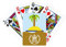 Summer Sail Coconut Tree Pixel Royal Flush Poker Spielkartenspiel