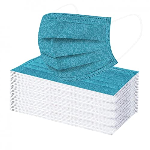 MEIYOUMK 50 Stück Mundschutz Erwachsene, Blumenmotiv Mund Nasenschutz MNS Halstuch Mund und Nasenschutz, Multifunktionstuch Atmungsaktiv Bandana, 3-lagig MNS Face Halstuch Schals für Damen und Herren