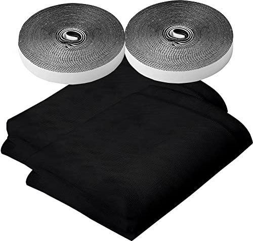 2 Pcs Zanzariera Finestra Adesiva Zanzariera per Finestre 150X200cm Zanzariere con Adesivo Rete per Zanzariera Regolabile Finestra con Zanzariera Ritagliabile (Nero)