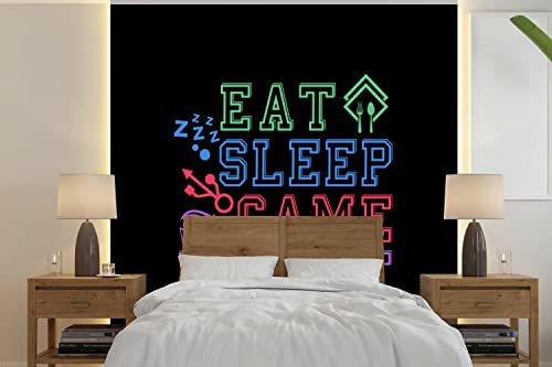 MuchoWow Fototapete - Gaming Gamer Zocken - Große Vinyl Foto Tapete - Wohnzimmer Wandtapete - Wandbild XXL Motivtapete - Wand Tapete Wallpaper