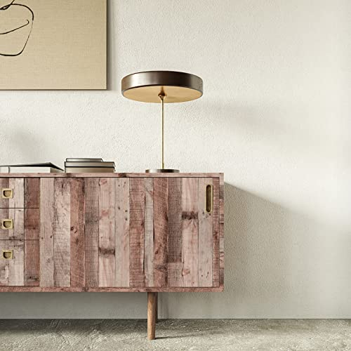 JOLIHOME Papier Peint Bois Marron Papier de Contact Auto-Adhésif Autocollants Meubles Vintage pour Salon Chambre Cuisine 44,5x500cm