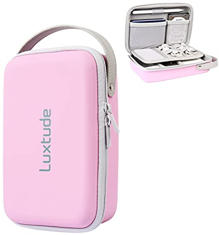 Luxtude Klein Kabeltasche Organizer, Hartschalenschutz Elektronik Kabel Organizer Tasche Etui, Reise Festplattentasche, Technik Zubehör Organizer Hardcase für Ladekabel,Powerbank,Gadget und Ladegerät
