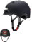 Casque de Vélo ou Scooter avec Feu Arrière Rouge + Lumière LED Avant Blanche. Casque VVT, Scooter Électrique, Patins. Casque avec Doublure Amovible, Coque PC + EPS, 14 Aérations et Câble USB.