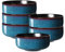 Ritzenhoff & Breker Bali Müslischalen 6er Set, 14 cm, Runde Schalen mit Farbverläufen, Skandinavisches Design mit Reaktivglasur, Steinzeug, Blau