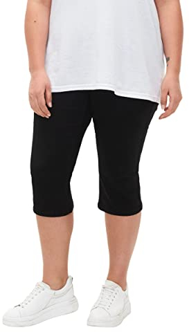 Zizzi Flash by Damen Große Größen 3/4 Jeans Eng anliegend Gr Gr L Black
