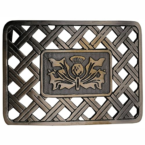 Herren-Gürtelschnalle, schottischer Kilt-Gürtelschnalle, Chrom/Antik-Finish, verschiedene Abzeichen erhältlich, Antikes Finish