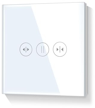 LIAONFOY WIFI WLAN Kontrolliert Vorhangschalter Unterputz Intelligent Berühren Schalter Smartphone Steuerung SmartLife Kompatibel mit Alexa Google Home 90-250V 2.4GHz Neutraldraht Erforderlich