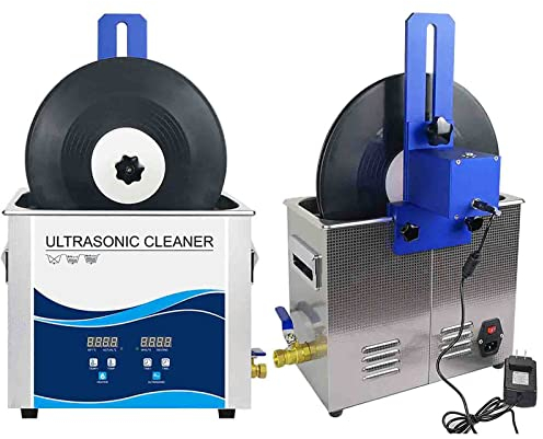 Ultraschall-Reinigungsbad, 6,5 l, 180 W, Schallplattenwaschanlage, 6 U/min, mit Hebehalterung, wasserdicht für 7-Zoll-/12-Zoll-Schallplatten, ohne die empfindliche Oberfläche zu beschädigen