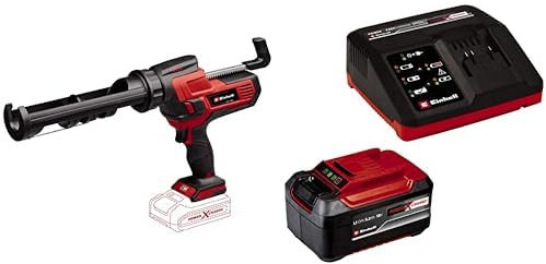 Einhell Pistolet à cartouche sans fil TE-SG 18/10 Li-Solo Power X-Change (18 V, pour cartouches 310 ml, force de poussée max. de 2 000 N, vitesse réglable) avec Chargeur et Batterie 5,2Ah