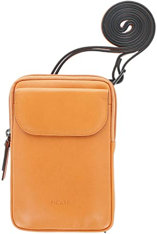 Picard Handytasche zum Umhängen Damen Noel | Handykette aus Leder mit 3 separaten Fächern gesichert durch Reißverschluss & Druckknopf | Elegant, Modern | Handy Umhängetasche