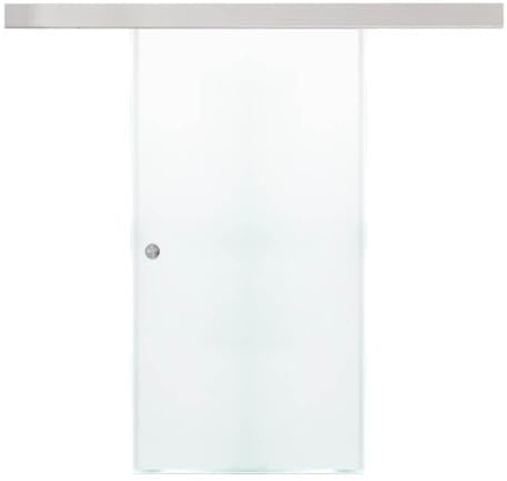HOME DELUXE - Porte coulissante en verre SAPHIR - verre dépoli 205 x 90 cm, coulisse et accessoires inclus I Porte en verre Porte d'appartement Porte d'intérieur